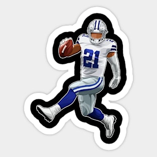 Eze #21 Runs The Ball Sticker